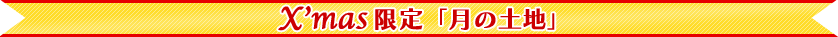 クリスマスプレゼントに。クリスマスの限定「月の土地」