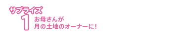 サプライズ1:お母さんが月の土地のオーナーに!