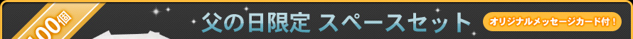 限定100個！父の日限定スペースセット[オリジナルメッセージカード付！]