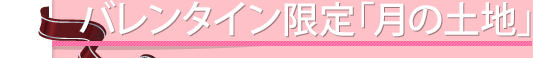 バレンタイン限定「月の土地」